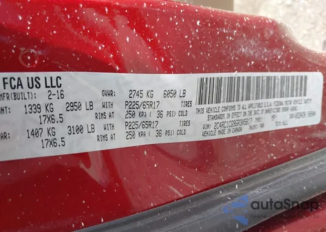 2016 Chrysler Town & Country Touring-L из США, поврежденный, VIN 2C4RC1CG9GR305817